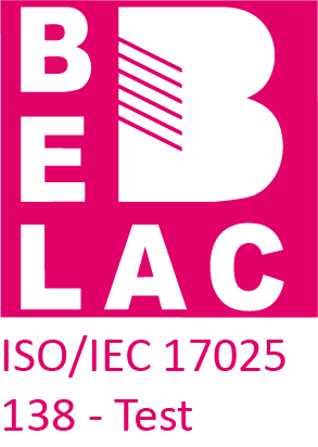 Accrédité BELAC ISO 17025 – 138-TEST